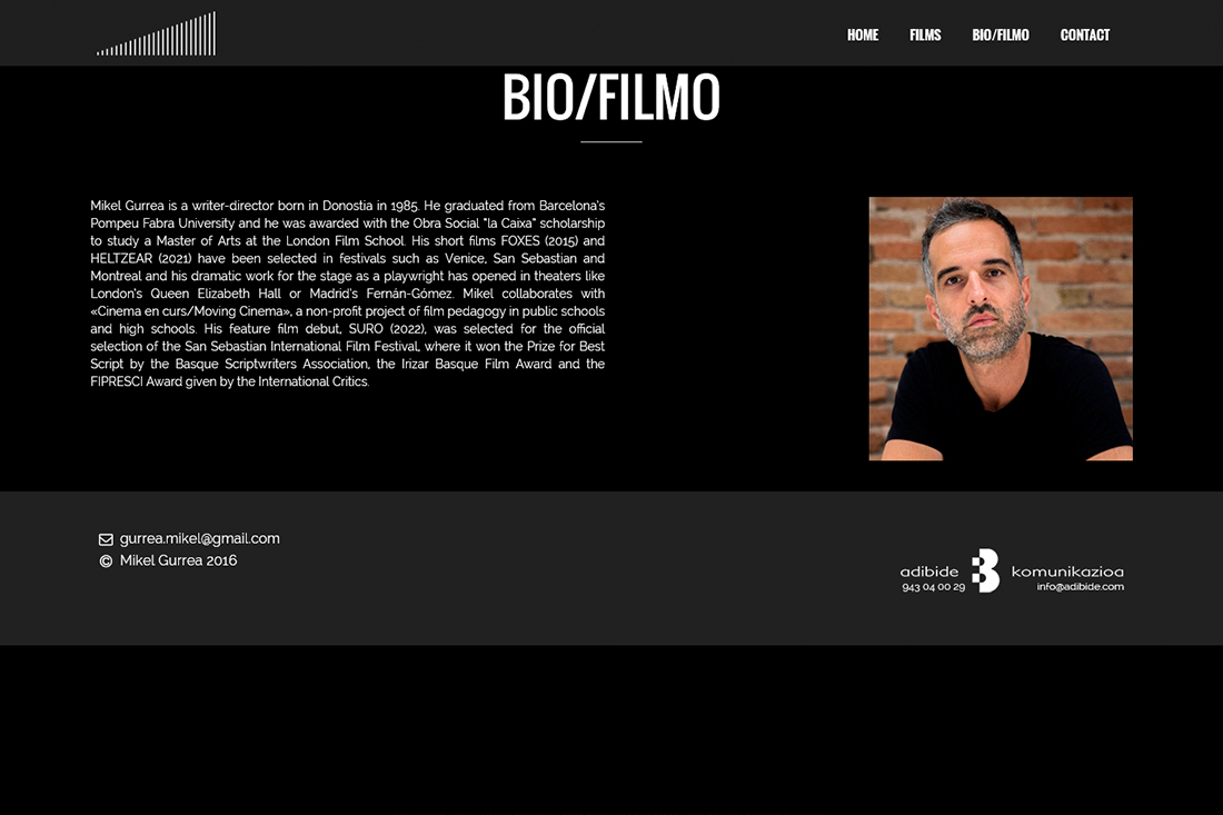 Atal biografikoaren bista. Vista de la página biográfica.