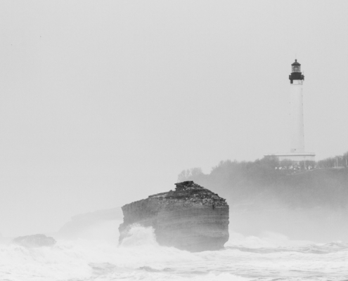 Biarritzeko itsasargiaren argazkia. Foto del faro de Biarritz.